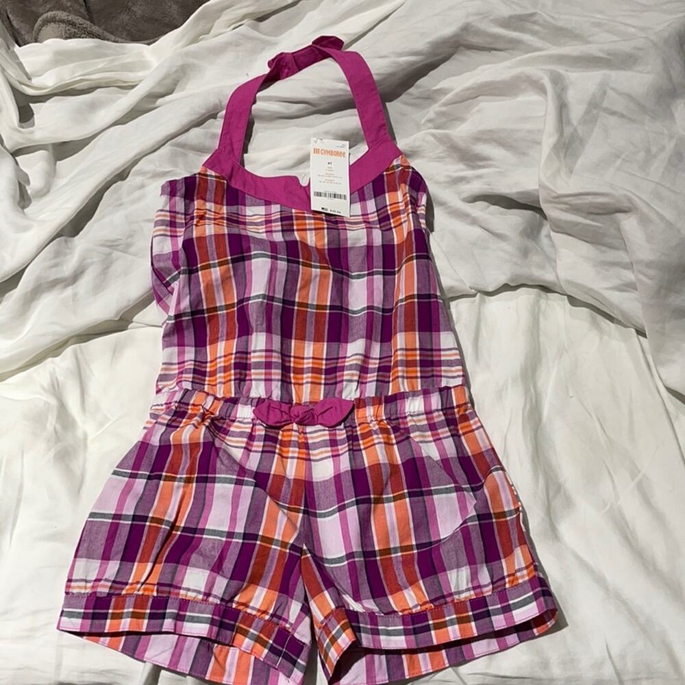 Gymboree 4t raspberry plus romper NWT